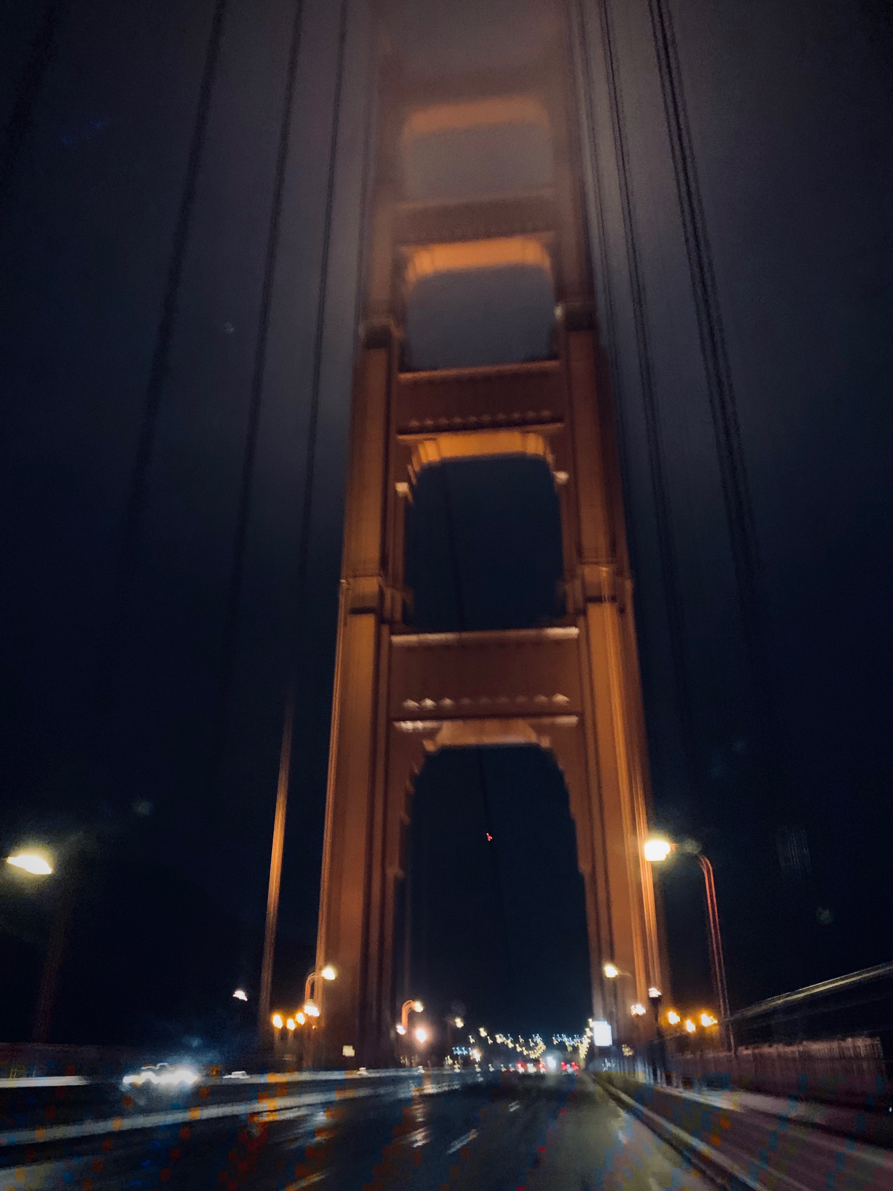 Driving across the Golden Gate Bridge